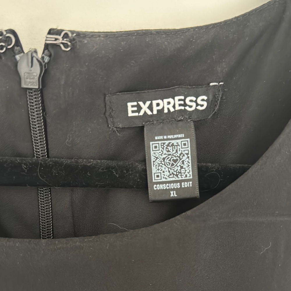 Express Rouched Ruffle Hem Mini Dress - Picture 2 of 4